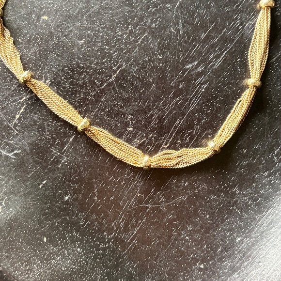 Vintage Ann Klein Gold Strands Chains with Gold Stations Necklace - Picture 4 of 8
